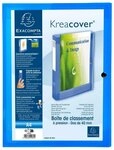 EXACOMPTA Archivcontainer 5x Archivbox + Knopf PP 700&micro;, R&uuml;cken 40mm, A4, Blau,