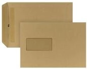 Versandtasche Versandtasche 05250336 B5 selbstklebend 90g mit Fenster braun 500...