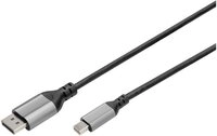 Digitus 8K DisplayPort Adapterkabel, mini-DP auf DP DB-340106-020-S HDMI-Kabel,