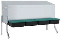 vidaXL H&uuml;hnerstall 110 x 50 x 6368 cm H&uuml;hner-Nistkasten 4 F&auml;cher mit Beinen