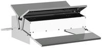 vidaXL Futterspender H&uuml;hnertretfeeder Silber 75 x 53 x 20,5 cm Verzinkter Stahl