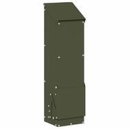 vidaXL Futterspender H&uuml;hnerf&uuml;tterer Olive Gr&uuml;n 13 x 12 x 51 cm Kaltgewalzter...
