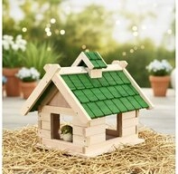 Mucola Vogelhaus Vogelhaus Wei&szlig; Vogelfutterhaus aus Holz Vogelvilla V&ouml;gel...