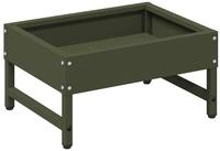 vidaXL Futterspender Vogel-Feeder Olive Gr&uuml;n 34 x 26 x 16 cm Kaltgewalzter...