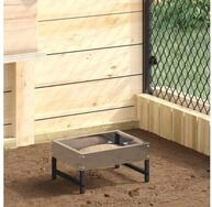 vidaXL Futterspender Vogel-Feeder Silber 34 x 26 x 16 cm Verzinkter Stahl