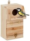 relaxdays Vogelhaus Nistkasten mit Reinigungsklappe