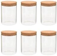 vidaXL Vorratsglas, Vorratsgl&auml;ser mit Korkdeckel 6 Stk. 650 ml