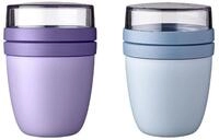 Mepal Lunchbox Lunchpot Ellipse Mixed, Becher to go, Vivid Lilac + Nordic Blue,