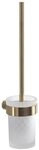 Gedy WC-Reinigungsb&uuml;rste PIRENEI H&auml;nge-WC-B&uuml;rste, Milchglas, Gold matt,