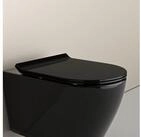 Bernstein WC-Sitz U2019, WC-Sitz flach Schwarz gl&auml;nzend Softclose Universell