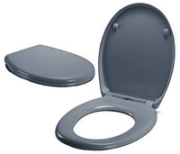 spirella WC-Sitz EASY CLIP, Premium Toilettendeckel aus Duroplast, Edelstahl