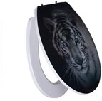 Primaster WC-Sitz Primaster WC-Sitz mit Absenkautomatik Tiger 3D, Abnehmbar