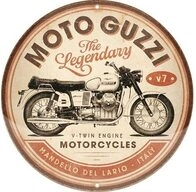 Nostalgic-Art Metallschild Blechschild 35 cm Rund &ndash; Moto Guzzi