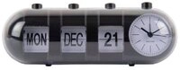 Karlsson Uhr Wecker Retro Tube Calendar Flip Schwarz