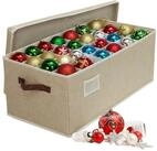 relaxdays Aufbewahrungsbox Weihnachtskugel Aufbewahrungsbox, Beige