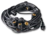 Kanlux LED-Lichterkette Lichterkette schwarz, 15x E27 230V, 15,75m, IP44