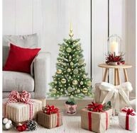 vidaXL K&uuml;nstlicher Weihnachtsbaum, Weihnachtsbaum mit 150 LEDs mit St&auml;nder...