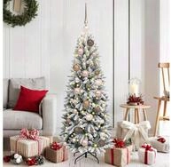 vidaXL K&uuml;nstlicher Weihnachtsbaum, K&uuml;nstlicher Weihnachtsbaum mit 150 LEDs mit