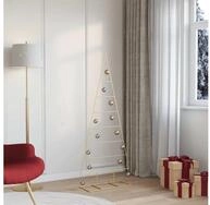 vidaXL K&uuml;nstlicher Weihnachtsbaum Metall Weihnachtsbaum Gold 150 cm