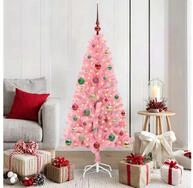 vidaXL LED Baum Weihnachtsbaum mit 150 LEDs mit St&auml;nder Rosa 150 cm PVC