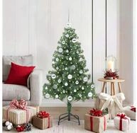 vidaXL LED Baum Weihnachtsbaum mit 150 LEDs mit St&auml;nder Gr&uuml;n 150 cm PVC