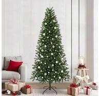 vidaXL LED Baum K&uuml;nstlicher Weihnachtsbaum mit 300 LEDs Gr&uuml;n 240 cm PE und PVC