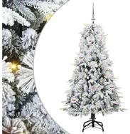 vidaXL K&uuml;nstlicher Weihnachtsbaum K&uuml;nstlicher klappbarer Weihnachtsbaum Wei&szlig;...