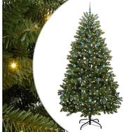 vidaXL Christbaumschmuck K&uuml;nstlicher Weihnachtsbaum Gr&uuml;n 270 cm PVC und Metall