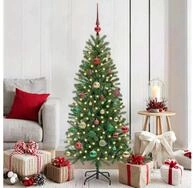 vidaXL LED Baum K&uuml;nstlicher Weihnachtsbaum mit 150 LEDs Gr&uuml;n 150 cm PE und PVC