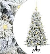 vidaXL K&uuml;nstlicher Weihnachtsbaum K&uuml;nstlicher klappbarer Weihnachtsbaum Wei&szlig;...