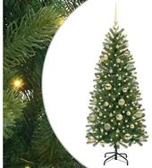vidaXL LED Baum K&uuml;nstlicher Weihnachtsbaum mit 150 LEDs Gr&uuml;n 150 cm PE und PVC