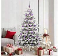 vidaXL K&uuml;nstlicher Weihnachtsbaum K&uuml;nstlicher klappbarer Weihnachtsbaum Wei&szlig;...