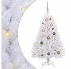 vidaXL Christbaumschmuck K&uuml;nstlicher Weihnachtsbaum Wei&szlig; 68 x 68 x 120 cm PVC...