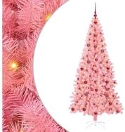 vidaXL LED Baum Weihnachtsbaum mit 300 LEDs mit St&auml;nder Rosa 210 cm PVC