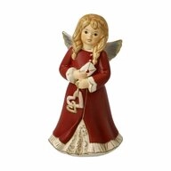 Goebel Engelfigur Liebevoller Gru&szlig;, Bordeaux, 15.5 cm