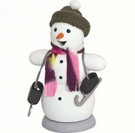 Kuhnert R&auml;ucherm&auml;nnchen Kuhnert Rauchfigur Schneemann mit Schlittschuhen,...