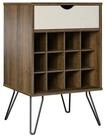 loft24 Weinschrank Harmony 12 F&auml;cher mit Schublade und Metallbeinen