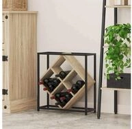 vidaXL Weinregal Weinregal 16 Flaschen Holzwerkstoff Sonoma-Eiche, 1-tlg.