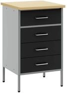 vidaXL Werkbank 50 x 55 x 85 cm Werkbank Schwarz 50x55x85 cm Stahl