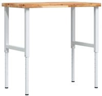vidaXL Werkbank, Werkbank 100x60x(73-99,5) cm Massivholz Akazie Rechteckig