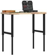 vidaXL Werkbank 100 x 60 x 73-995 cm Werkbank 100x60x73-99,5 cm Massivholz...