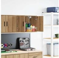 vidaXL Werkzeugschrank Garagen-Wandschrank Artisan-Eiche Holzwerkstoff (1-St)