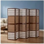 Homestyle4u Paravent Raumteiler Braun Holz Spanische Wand Sichtschutz Indoor...