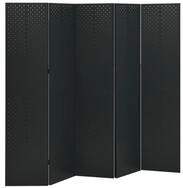 vidaXL Raumteiler 5-tlg. Raumteiler 2 Stk. Schwarz 200x180 cm Stahl, 2-tlg.