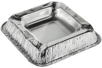 PAPSTAR Aschenbecher Aschenbecher, Alu eckig 2,2 cm x 12,5 cm x 12,5 cm 400 Stk