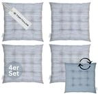 TOM TAILOR Stuhlkissen FRESHSTRIPE4ER Sitzkissen 4er Sparset, 40 x 40 cm in Navy