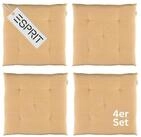 Esprit Stuhlkissen NEEDLESTRIPE Sitzkissen, 40 x 40 cm - 4er Set in Gelb