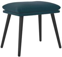 vidaXL Polsterhocker Fu&szlig;hocker Blau 45x29,5x35 cm Samt (1 St)