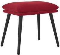 vidaXL Fu&szlig;hocker, Sitzhocker Weinrot 45x29,5x35 cm Samt
