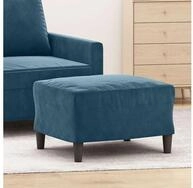 vidaXL Fu&szlig;hocker, Fu&szlig;hocker Blau 60x50x41 cm Samt